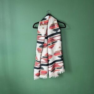 Aztec Southwestern Print Blanket Fringe Scarf One Size